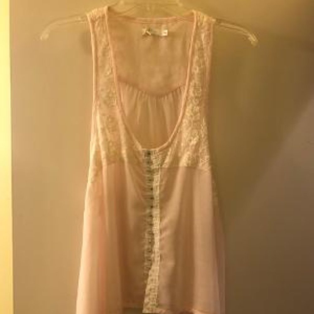 tank blouse in pale pink
